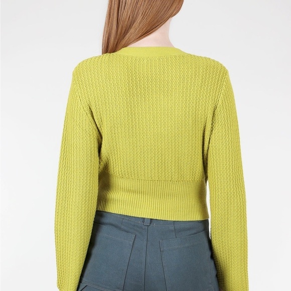 Kerisma Sz Small Saori Cardie, Moss Green Cashmere Blend Shrunken Cardigan NWOT - Picture 5 of 16